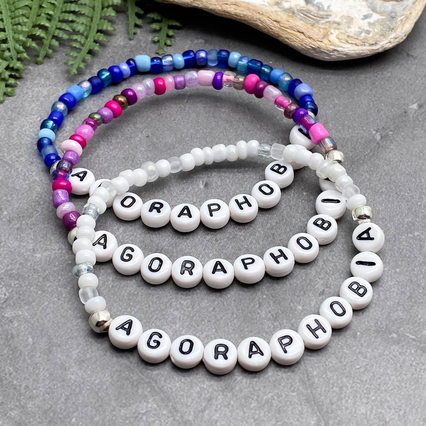 AGORAPHOBIA Medical Alert Bracelet - Glass Seed Beads