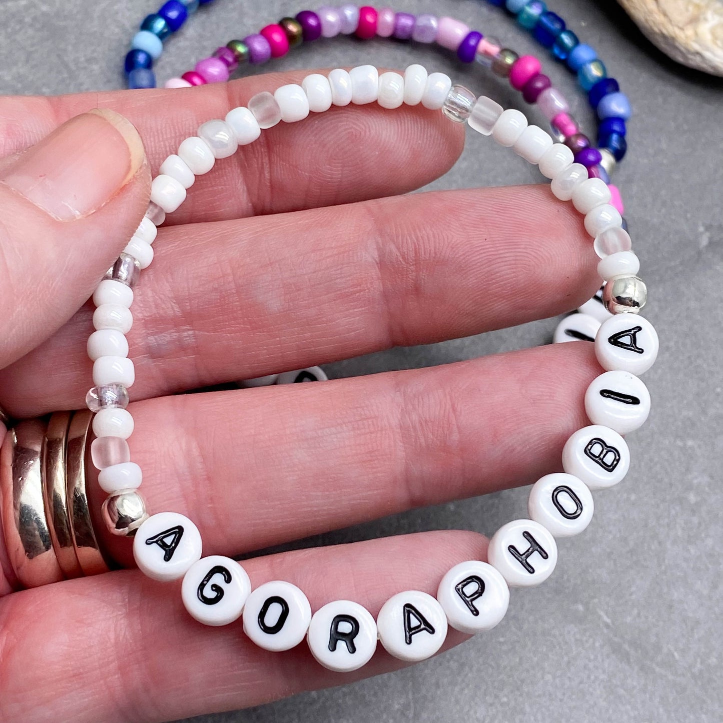 AGORAPHOBIA Medical Alert Bracelet - Glass Seed Beads