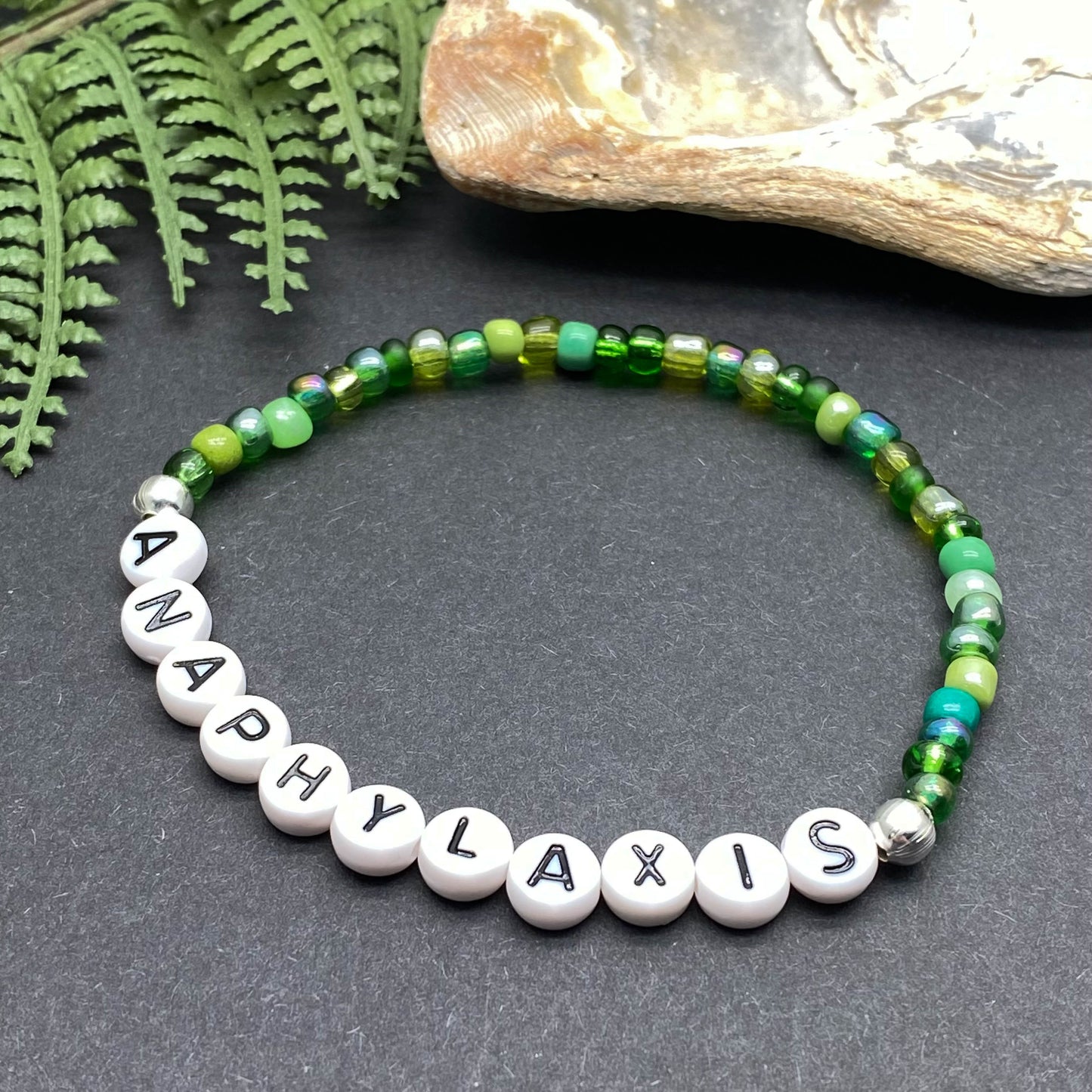 ANAPHYLAXIS Medical Alert Bracelet - Glass Seed Beads