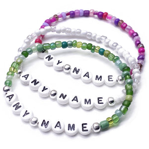 PERSONALISED Glass Seed Bead Bracelet