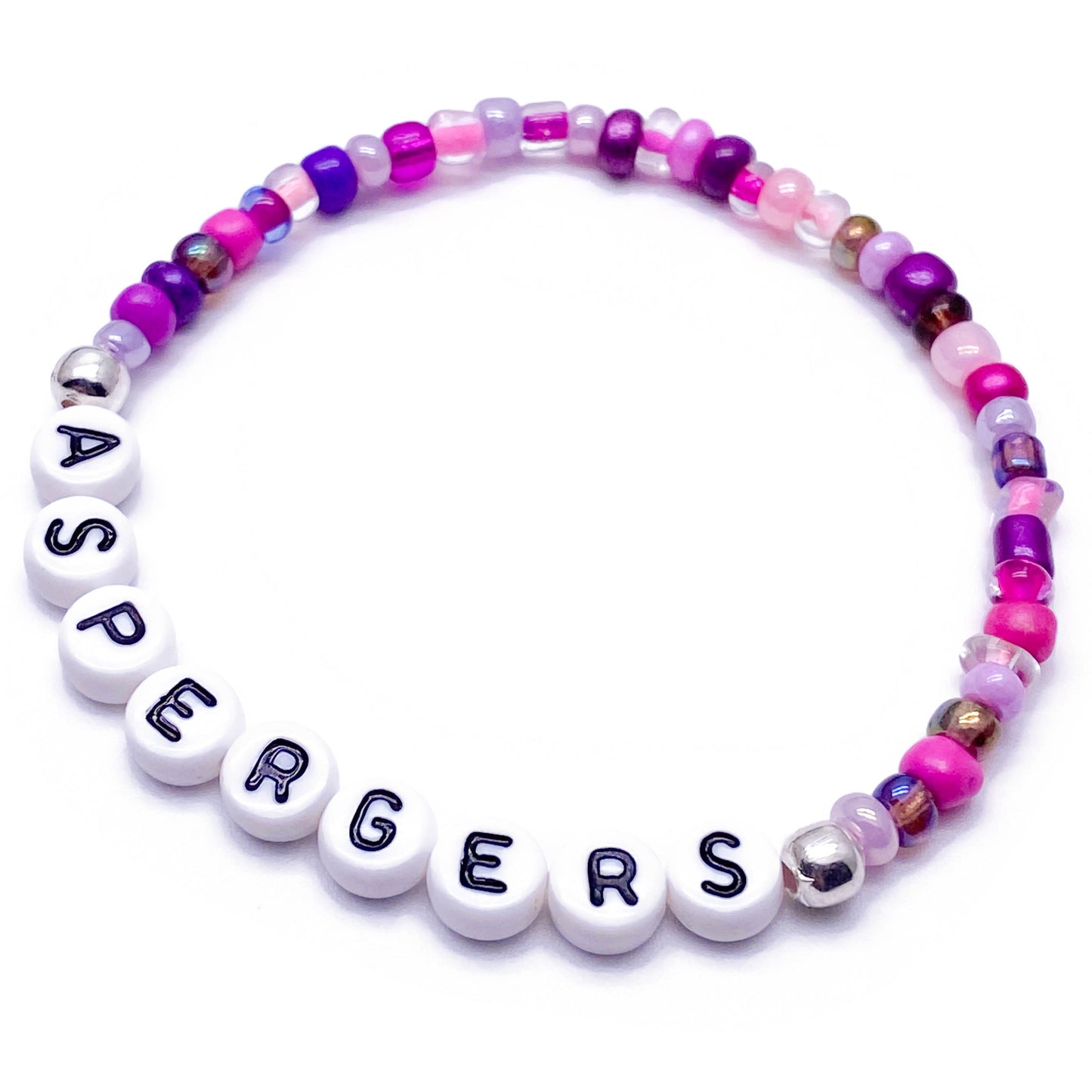 ASPERGERS Medical Alert Bracelet - Glass Seed Beads