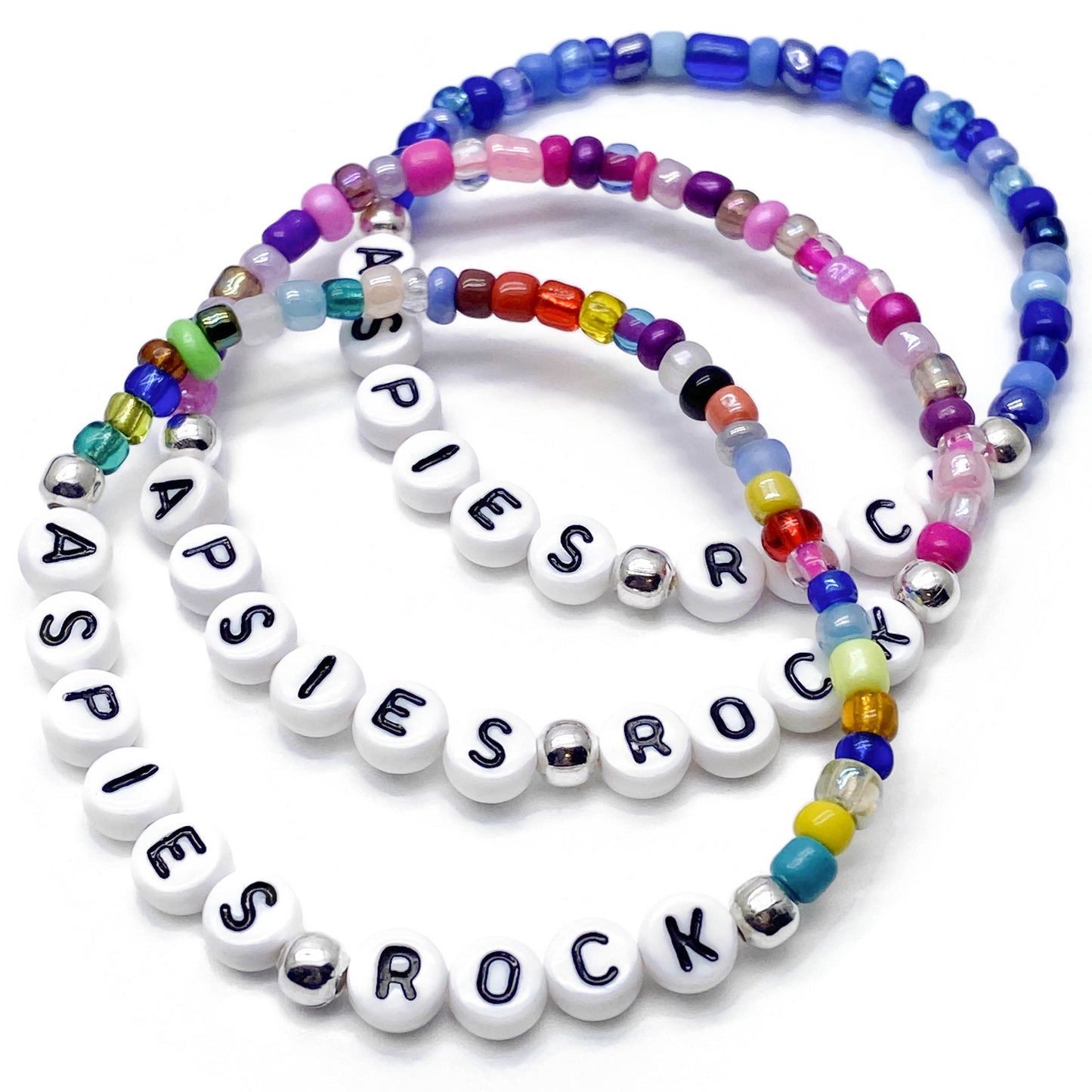 ASPIES ROCK Awareness Bracelet - Glass Seed Beads