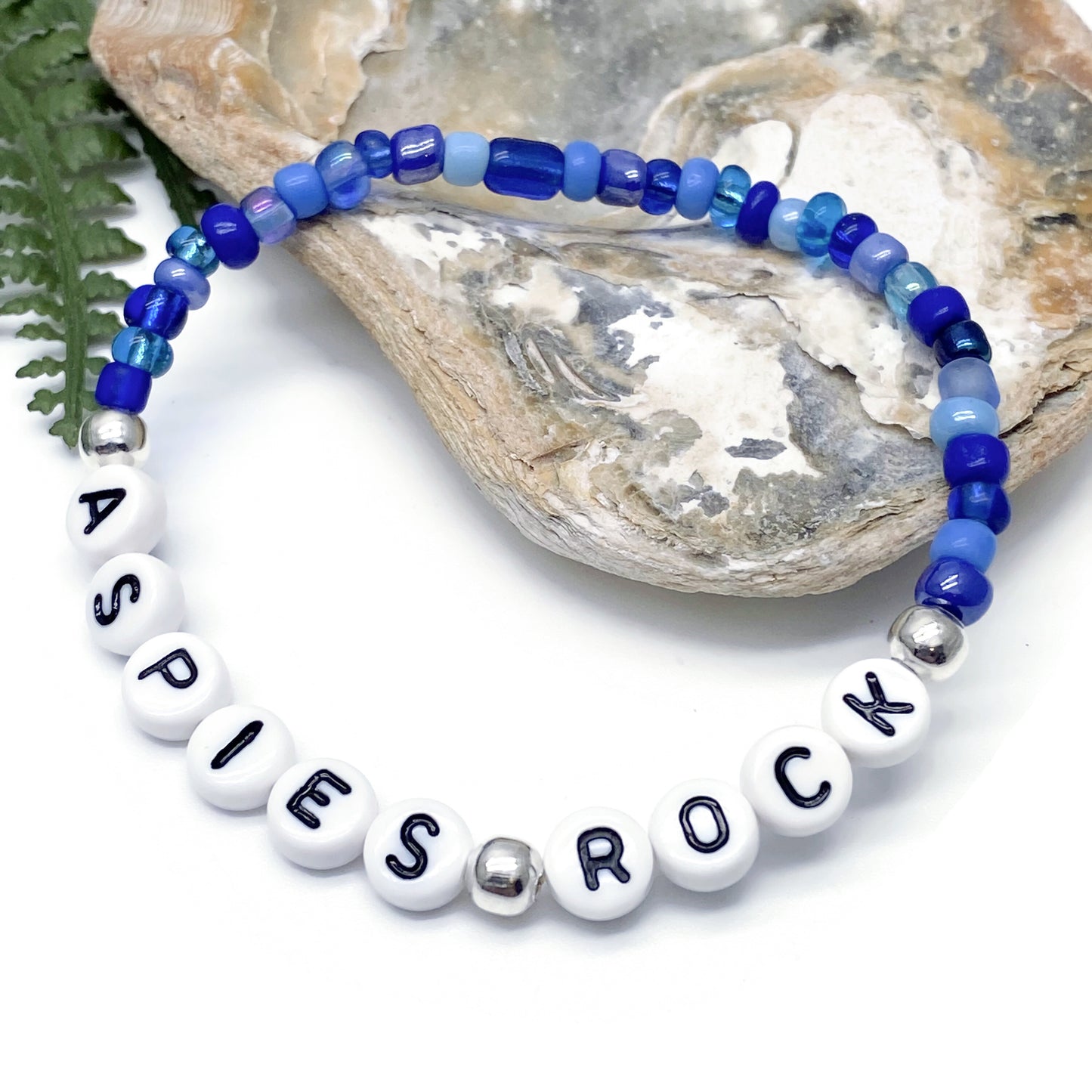 ASPIES ROCK Awareness Bracelet - Glass Seed Beads