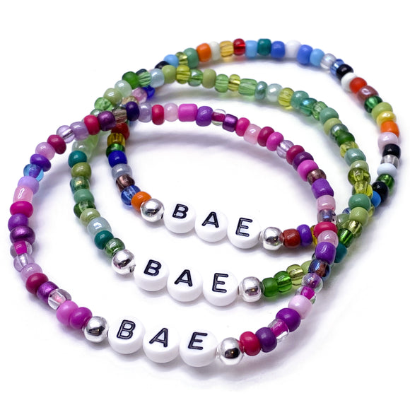 BAE Glass Seed Bead Bracelet