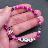 BAE Glass Seed Bead Bracelet