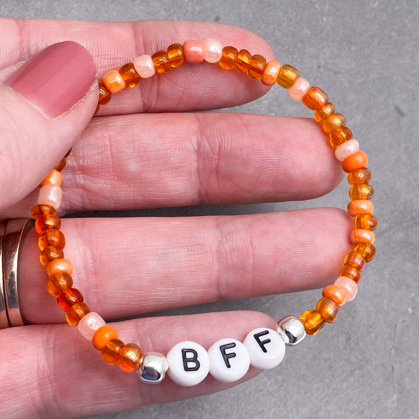 BFF Bestie Message Bracelet - Glass Seed Beads