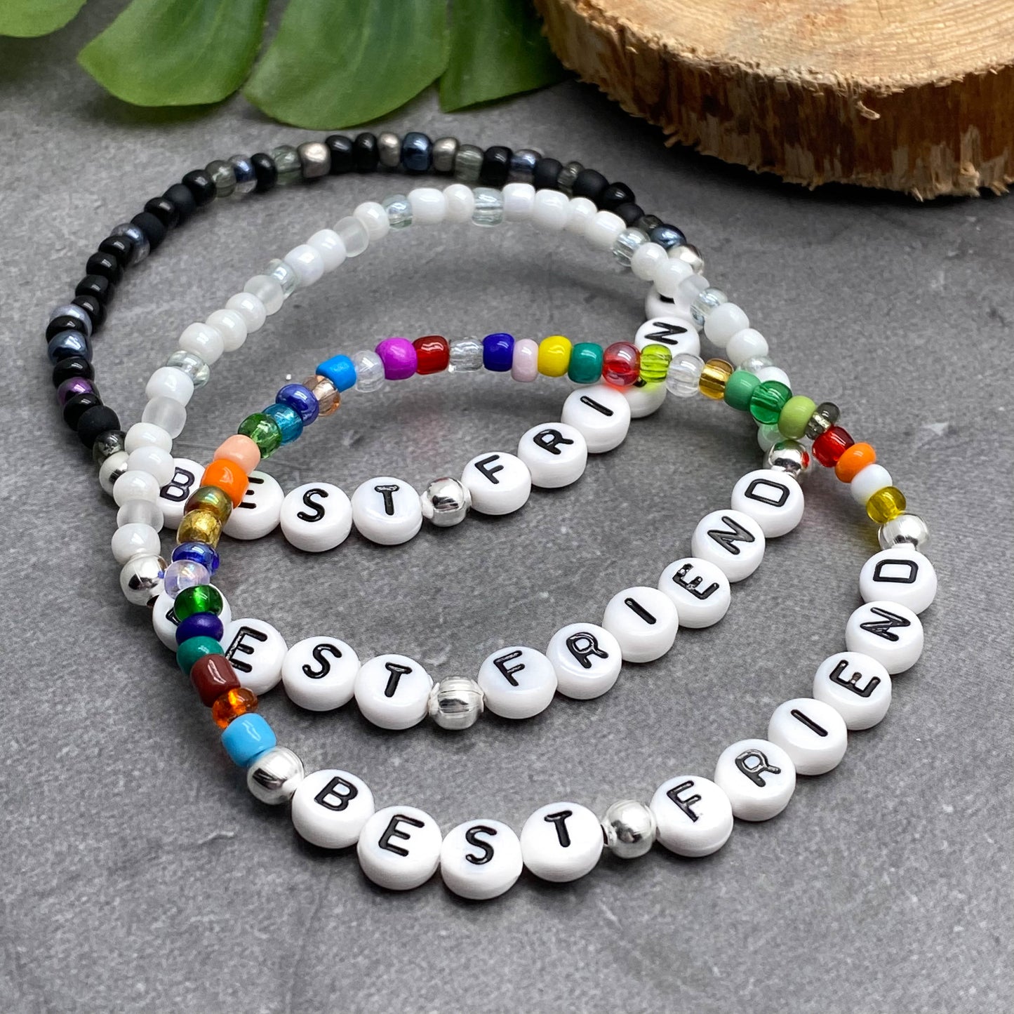 BEST FRIEND Message Bracelet - Glass Seed Beads