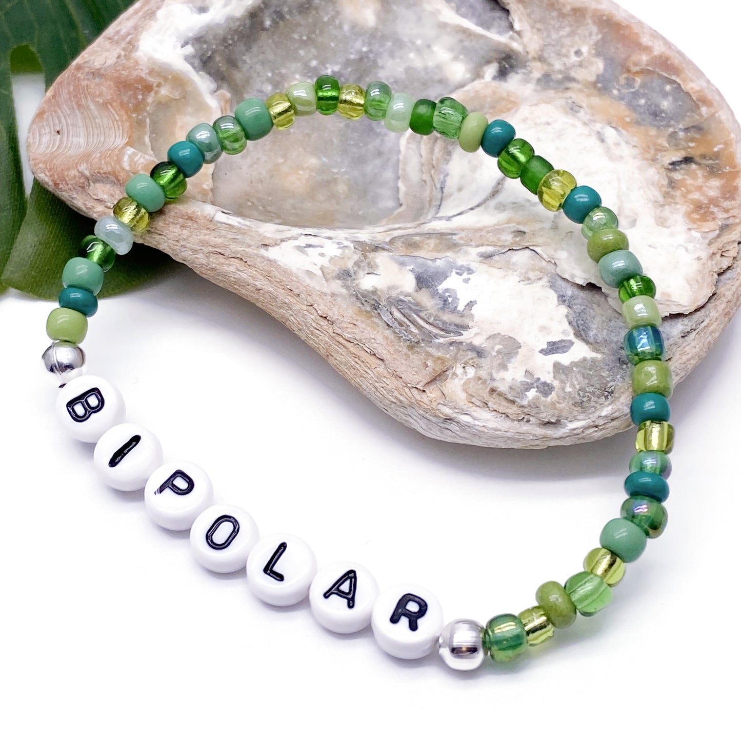 BIPOLAR Medical Alert Bracelet - Glass Seed Beads