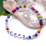 COPD Glass Seed Bead Bracelet