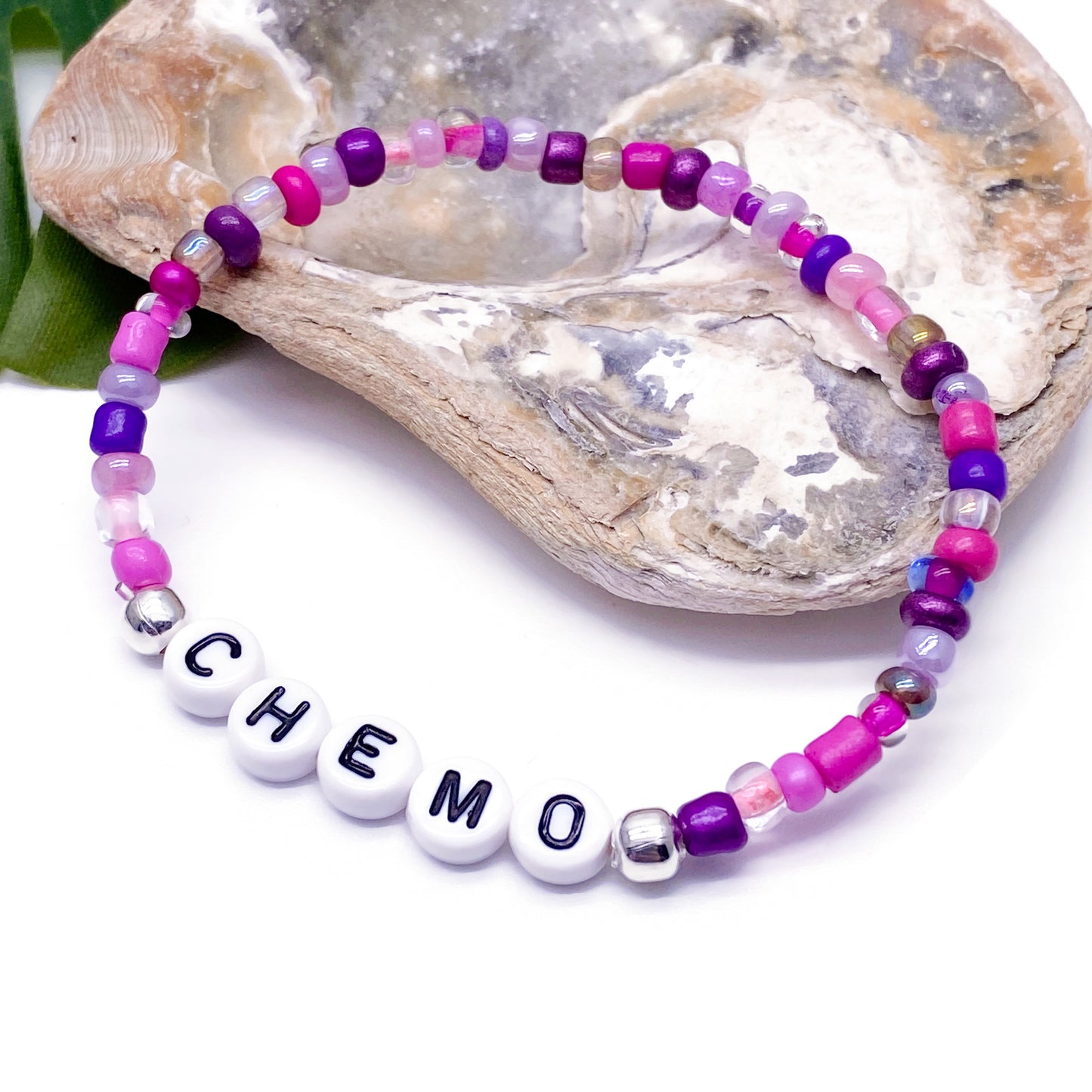 CHEMO Medical Alert Bracelet - Glass Seed Beads