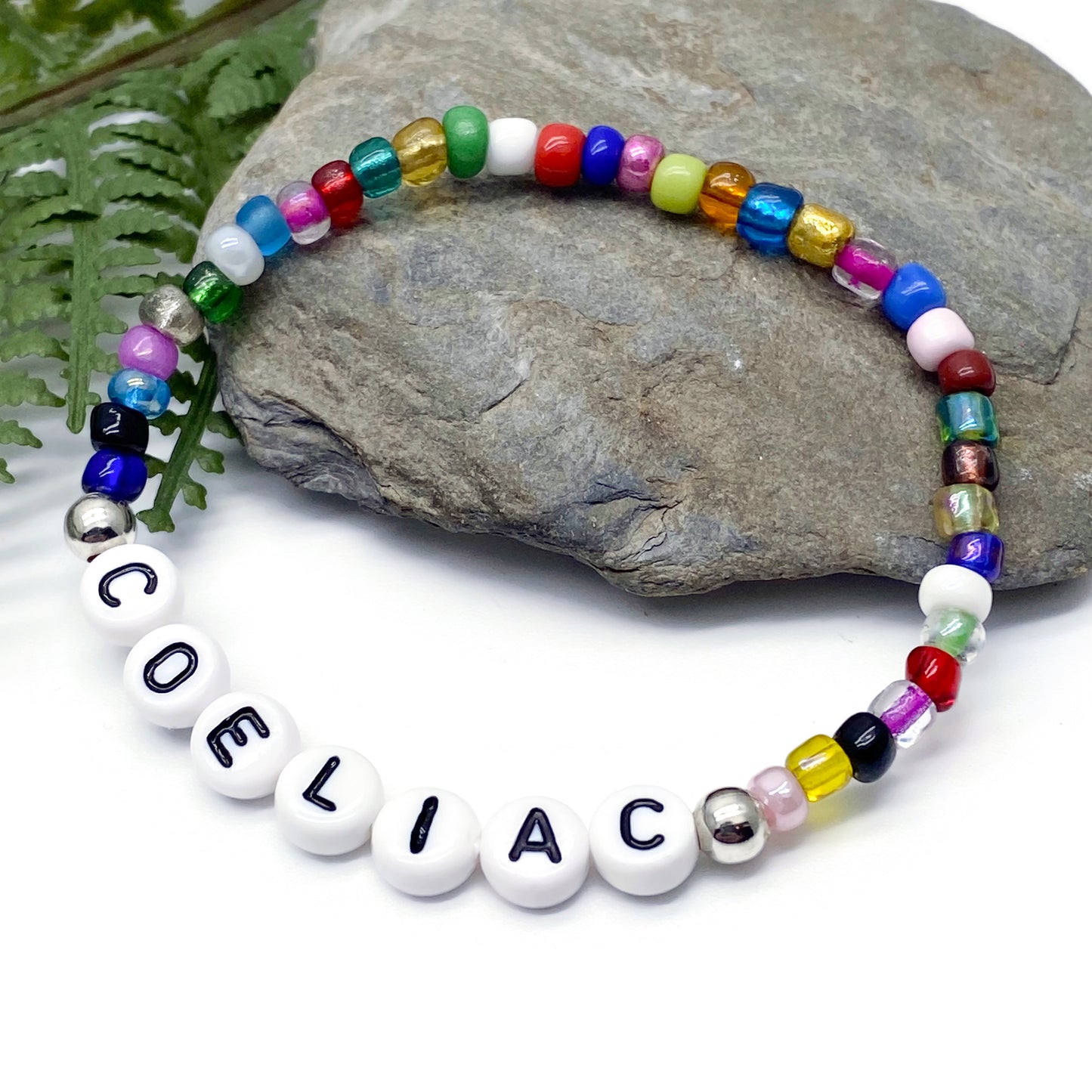 COELIAC Medical Alert Bracelet - Glass Seed Beads
