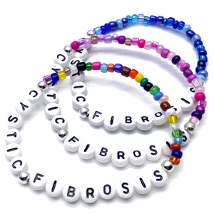 CYSTIC FIBROSIS Glass Seed Bead Bracelet