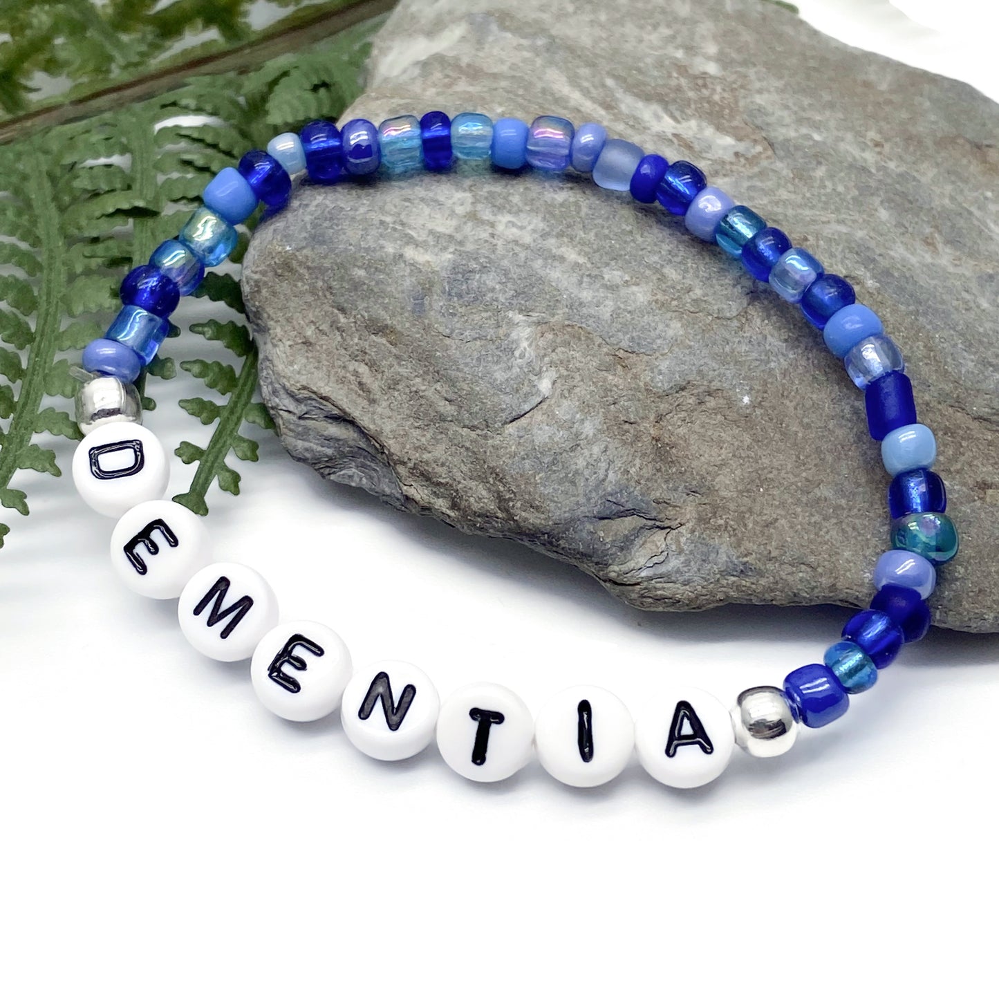 DEMENTIA Medical Alert Bracelet - Glass Seed Beads