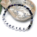 DIABETES Glass Seed Bead Bracelet