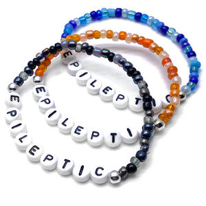 EPILEPTIC Glass Seed Bead Bracelet