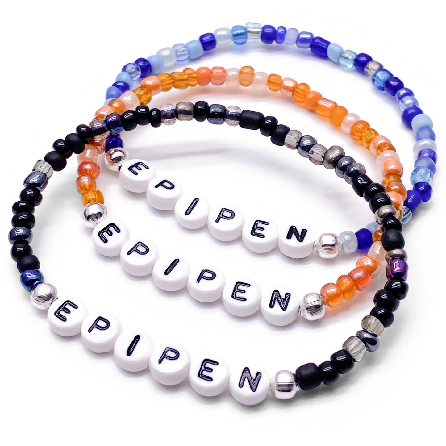 EPIPEN Medical Alert Bracelet - Glass Seed Beads