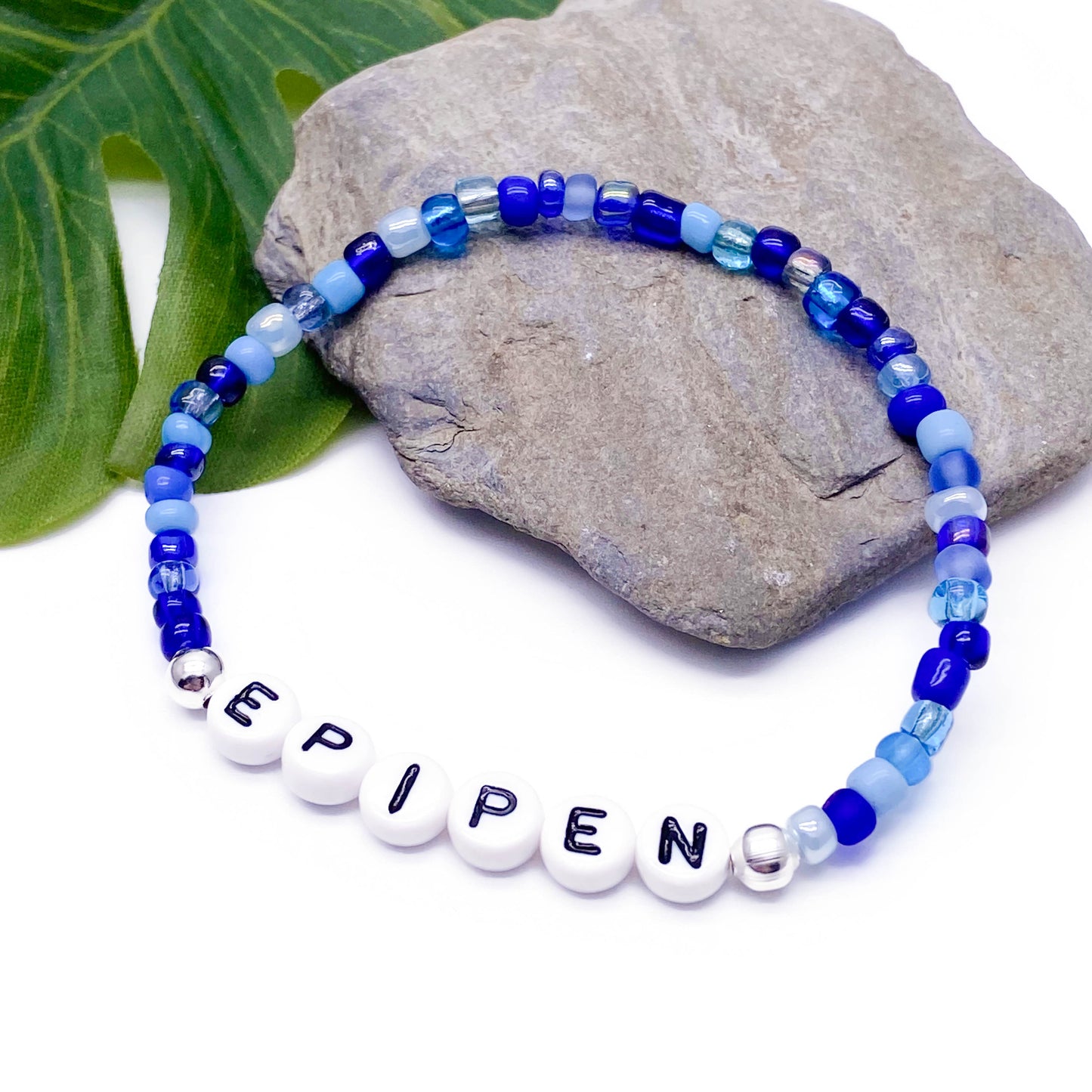 EPIPEN Medical Alert Bracelet - Glass Seed Beads