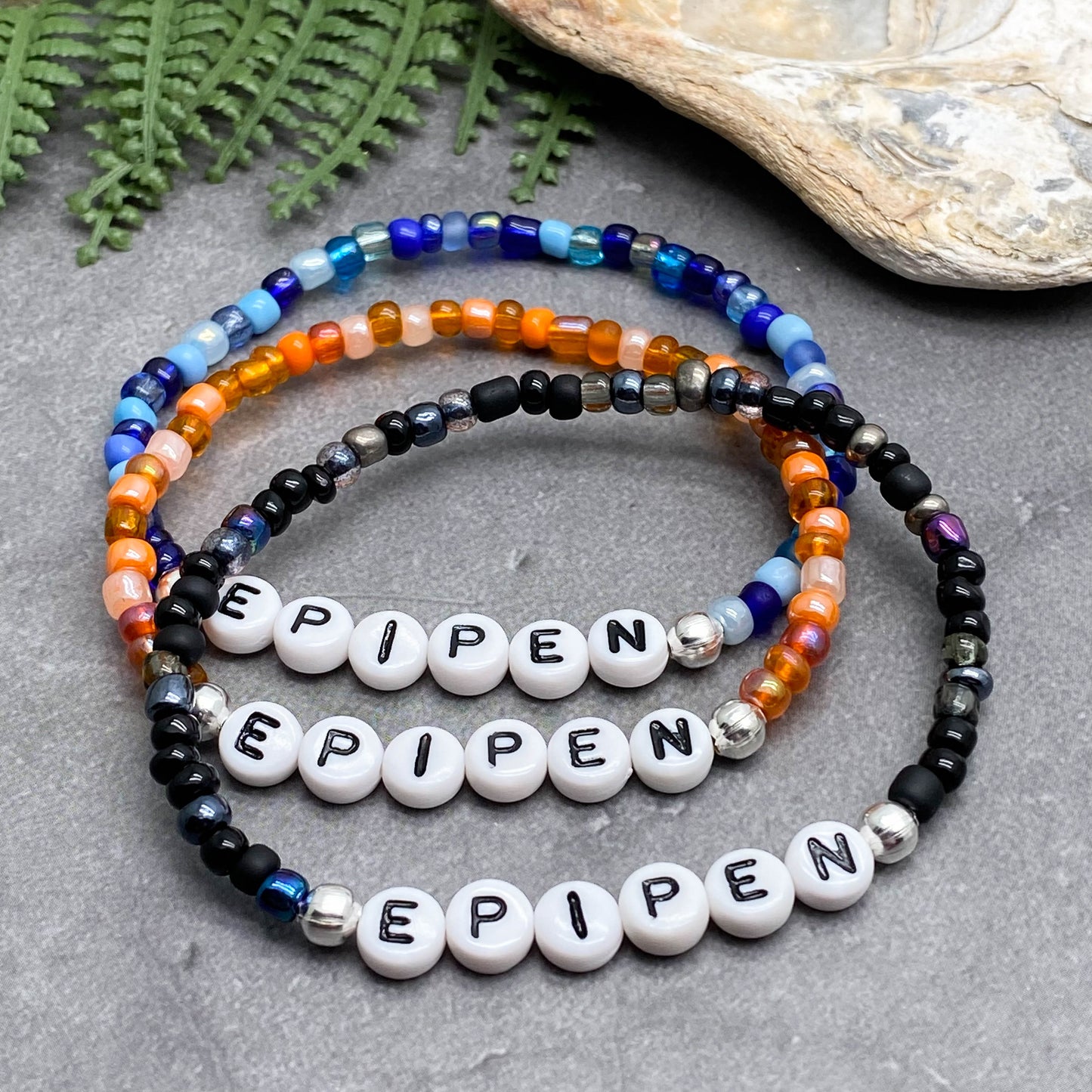 EPIPEN Medical Alert Bracelet - Glass Seed Beads