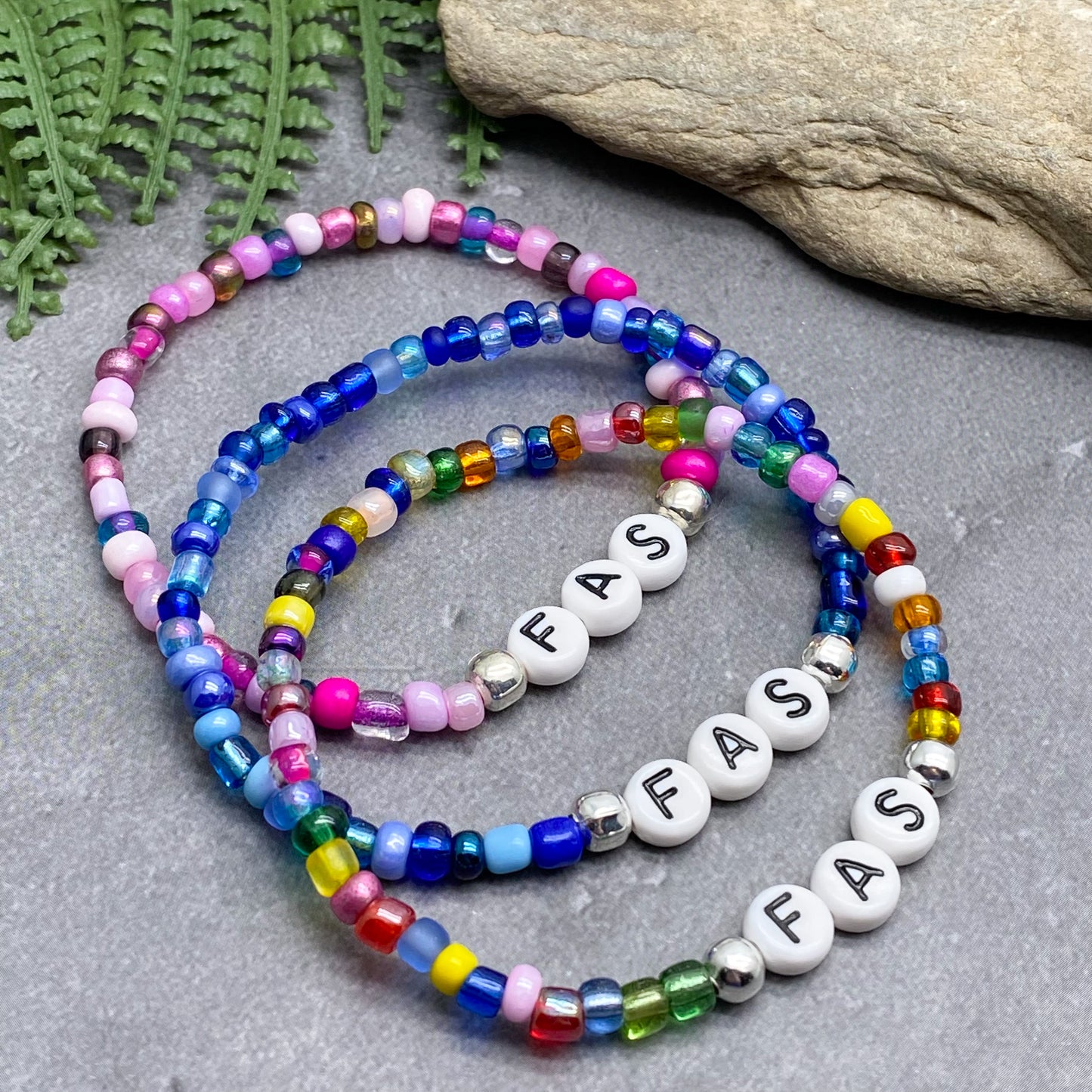 FAS Medical Alert Bracelet - Glass Seed Beads