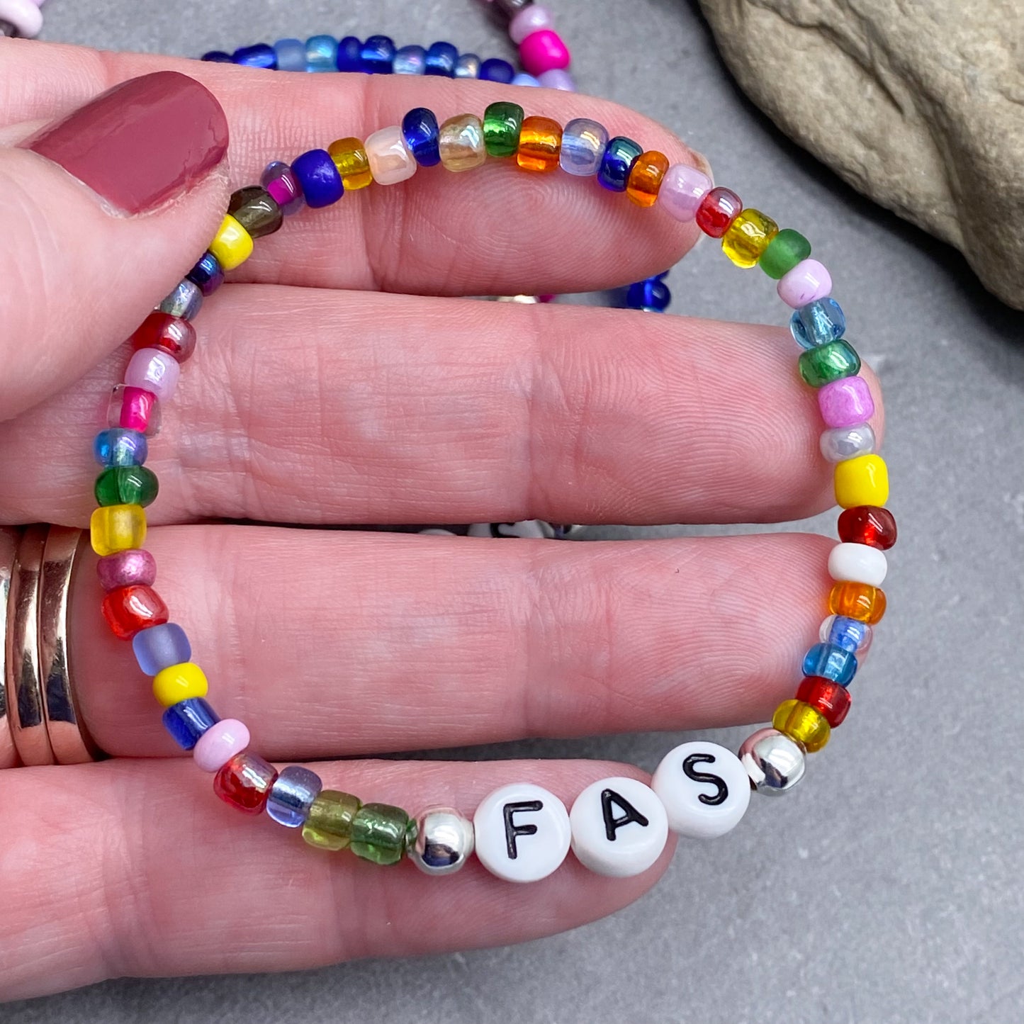 FAS Medical Alert Bracelet - Glass Seed Beads