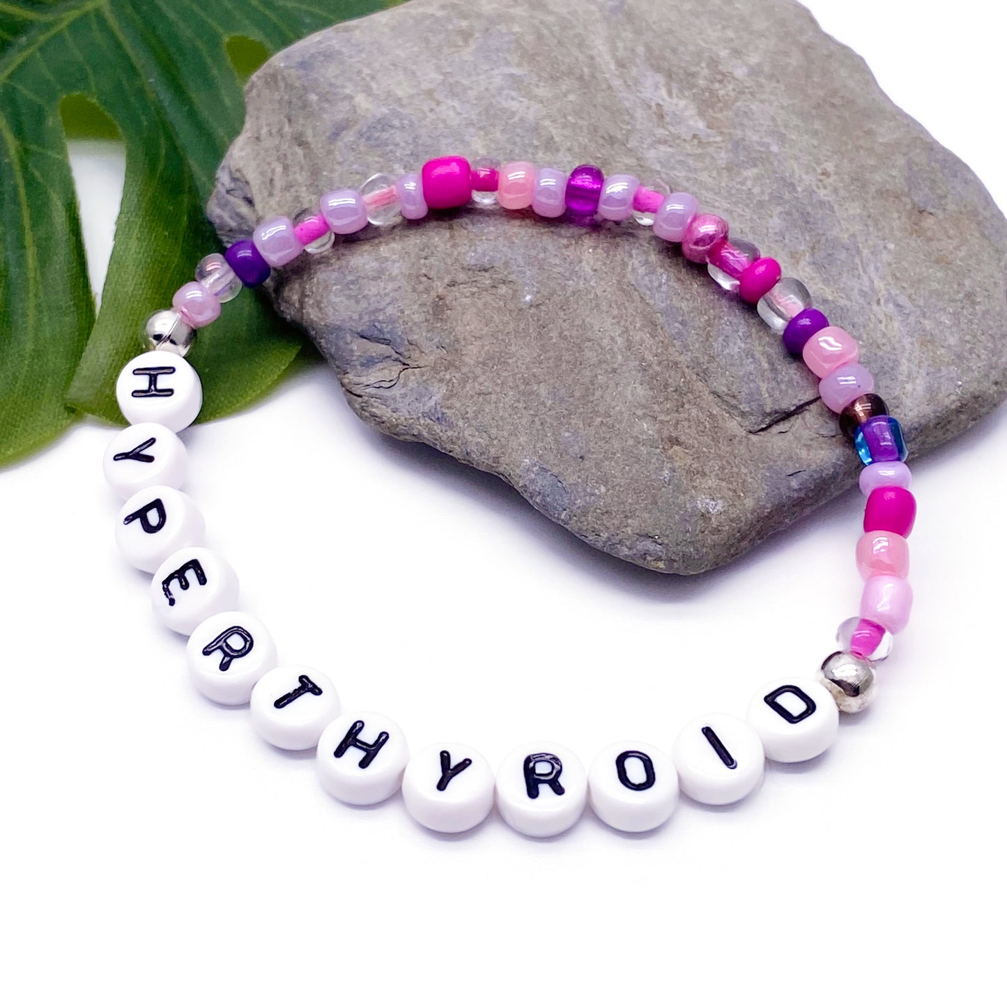 HYPERTHYROID Medical Alert Bracelet - Glass Seed Beads