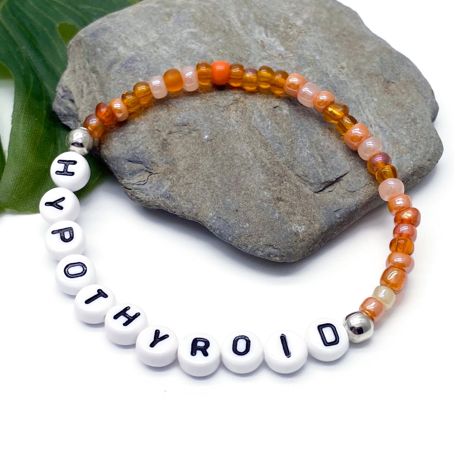 HYPOTHYROID Medical Alert Bracelet - Glass Seed Beads