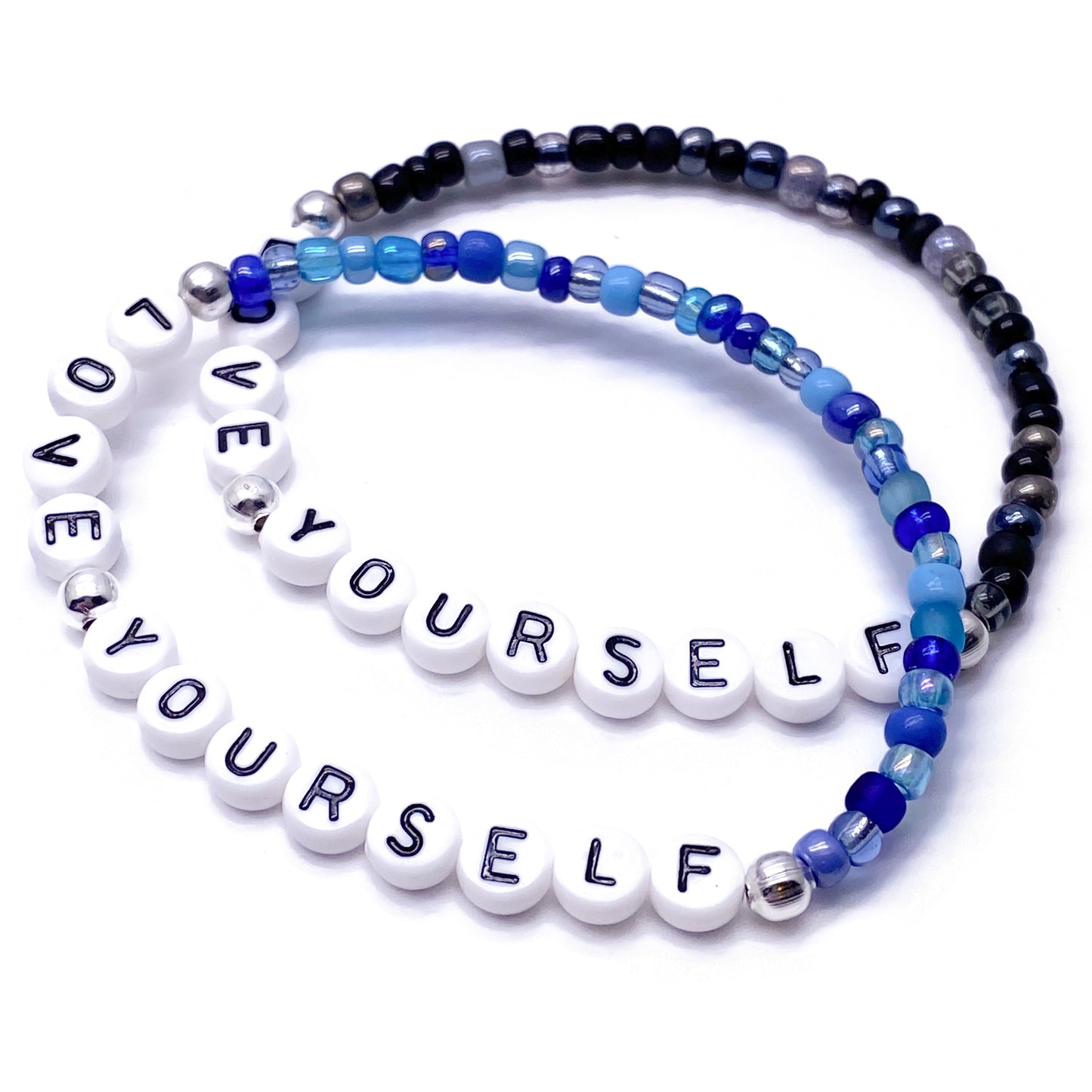 LOVE YOURSELF Message Bracelet - Glass Seed Beads