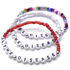 LYME DISEASE Glass Seed Bead Bracelet