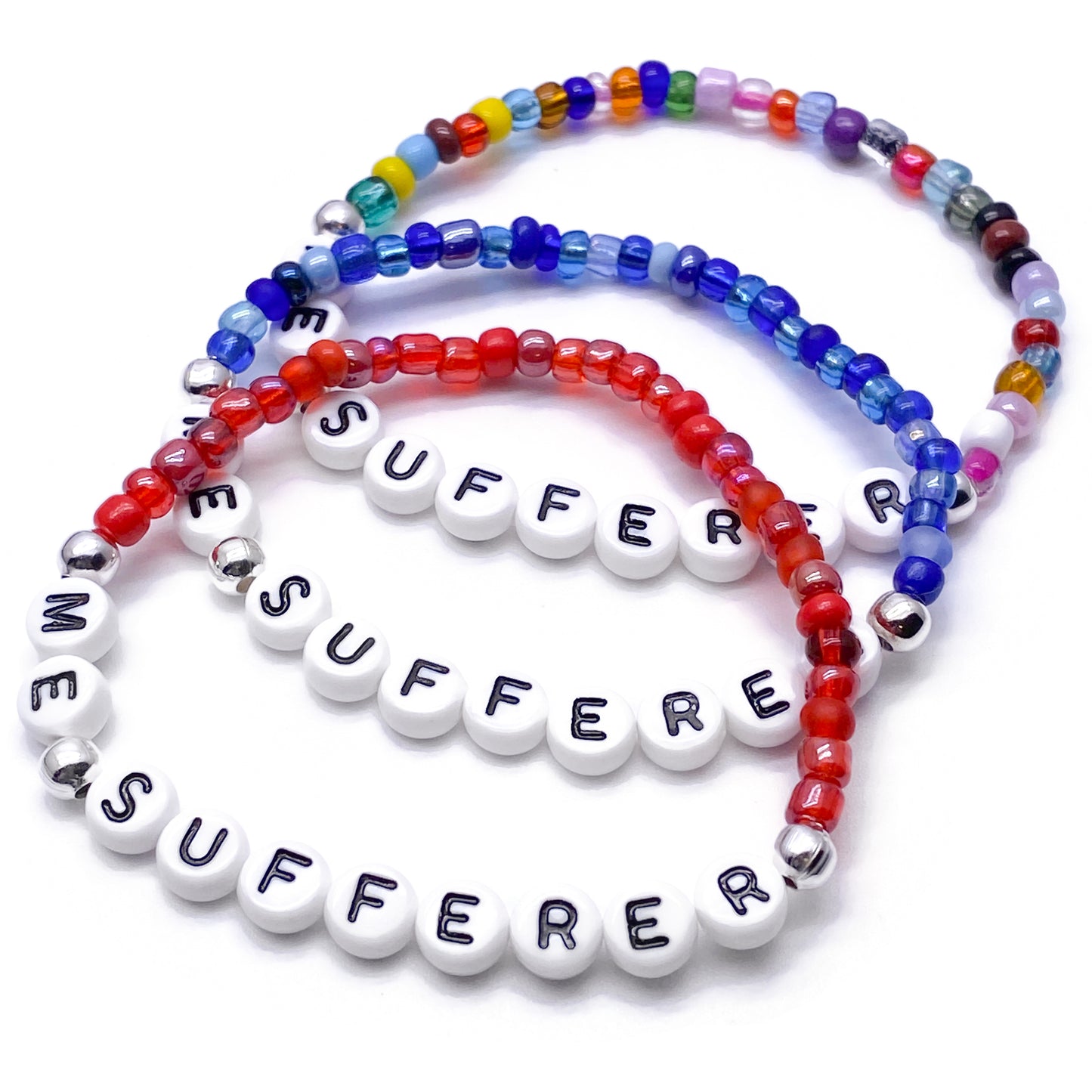 ME SUFFERER Medical Alert Bracelet - Glass Seed Beads