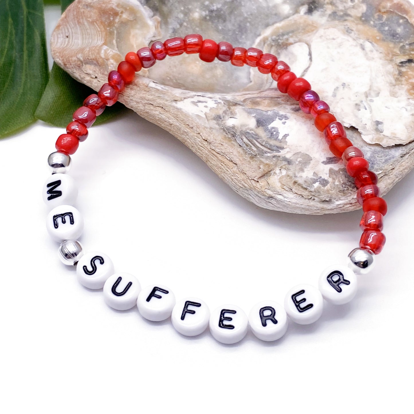 ME SUFFERER Medical Alert Bracelet - Glass Seed Beads
