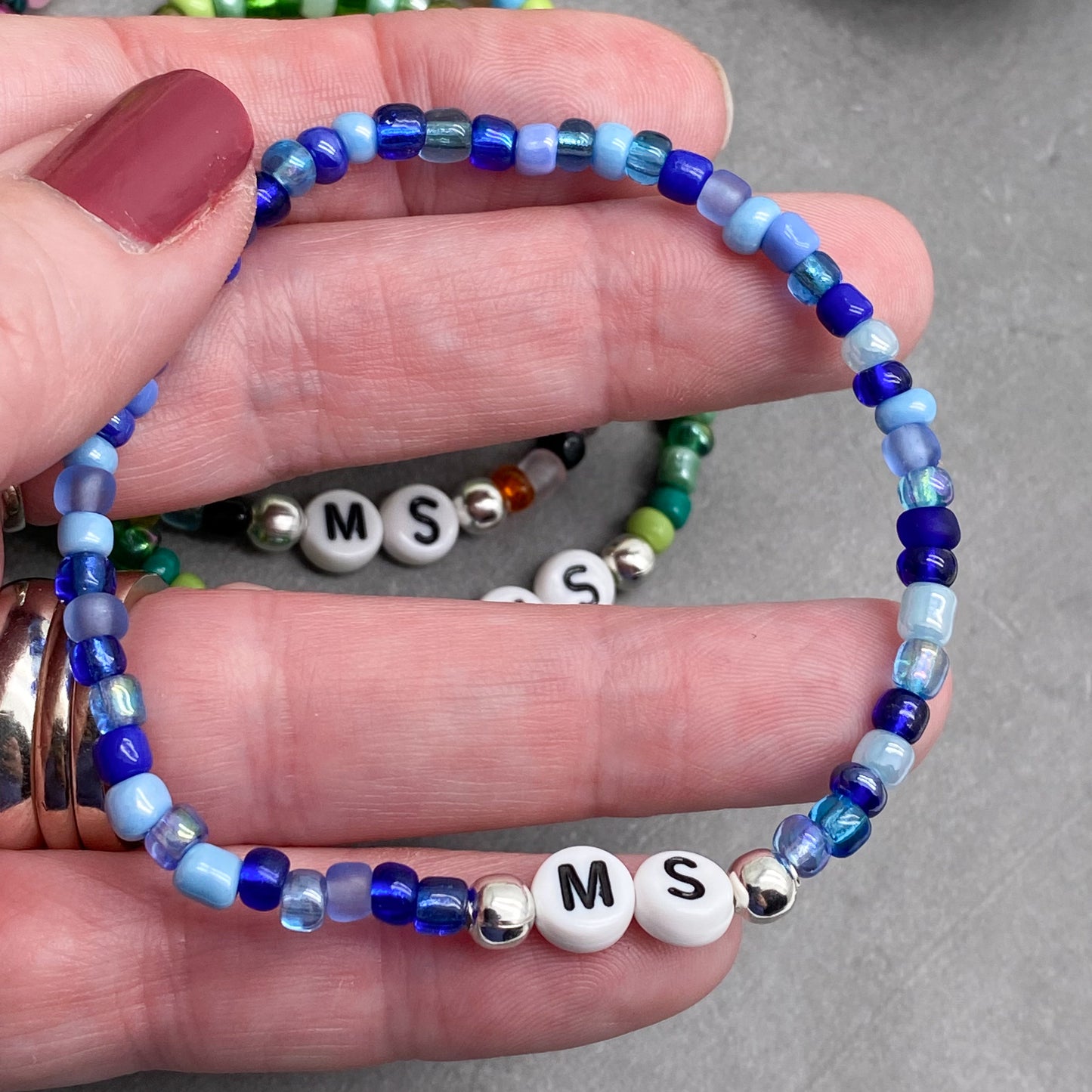 MS Medical Alert Bracelet - Glass Seed Beads