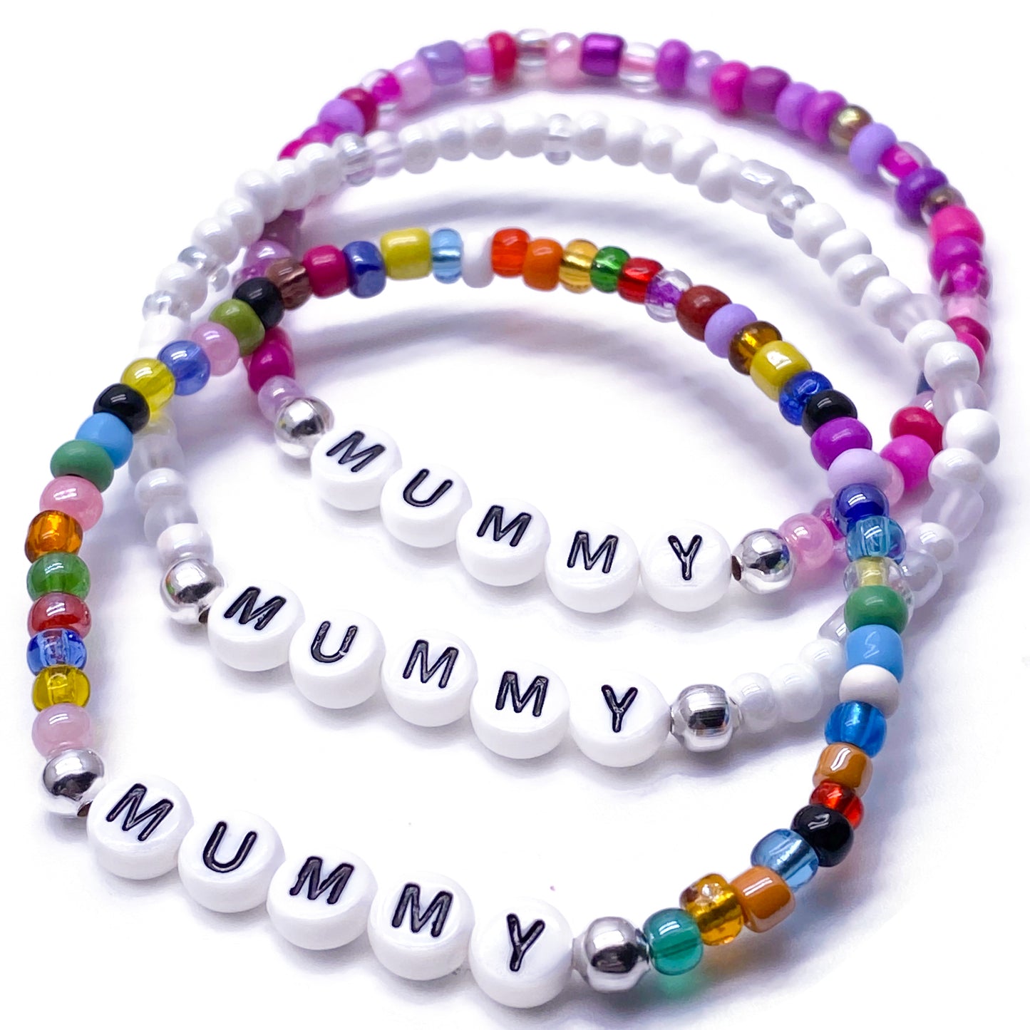 MUMMY Family & Love Bracelet - Glass Seed Beads