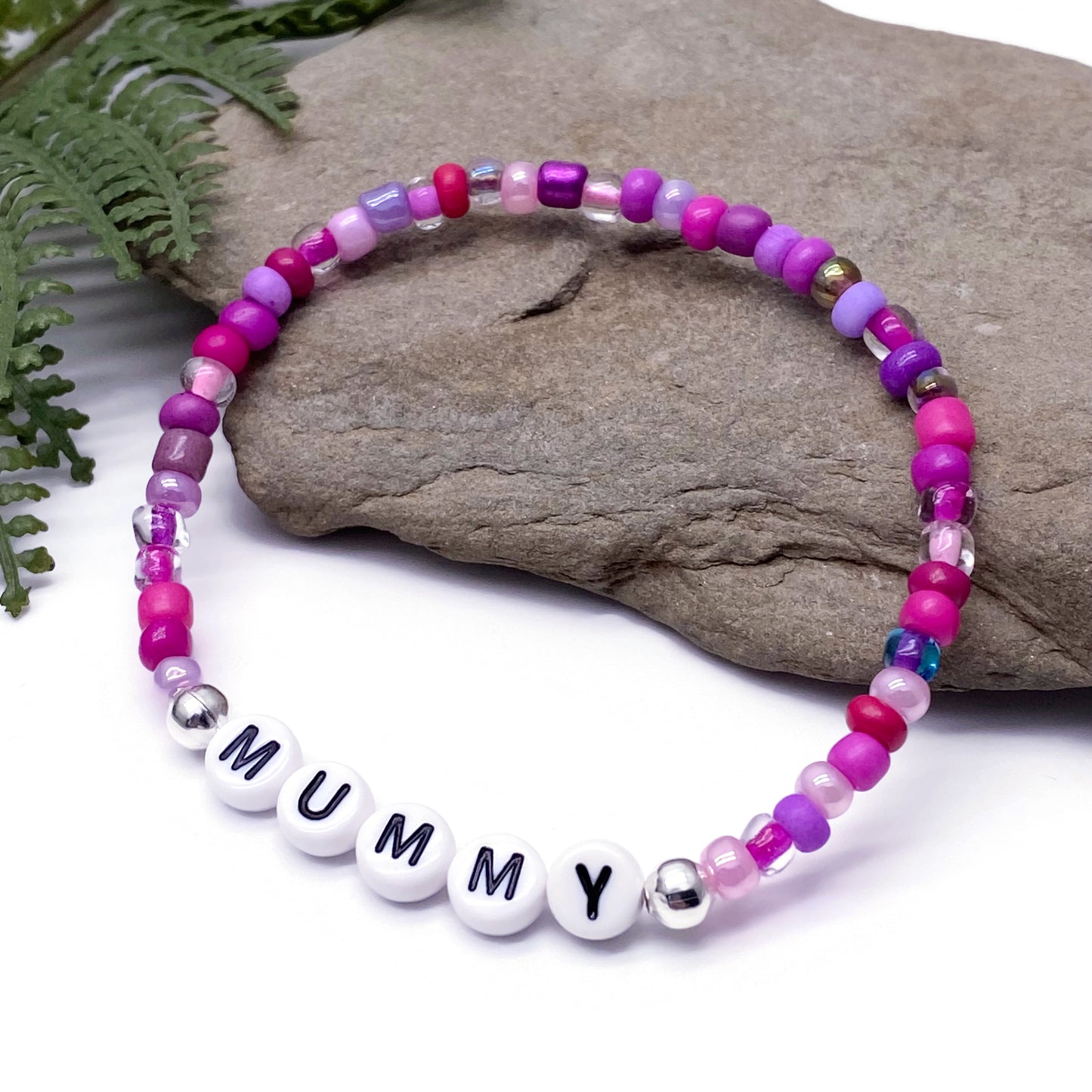 MUMMY Family & Love Bracelet - Glass Seed Beads