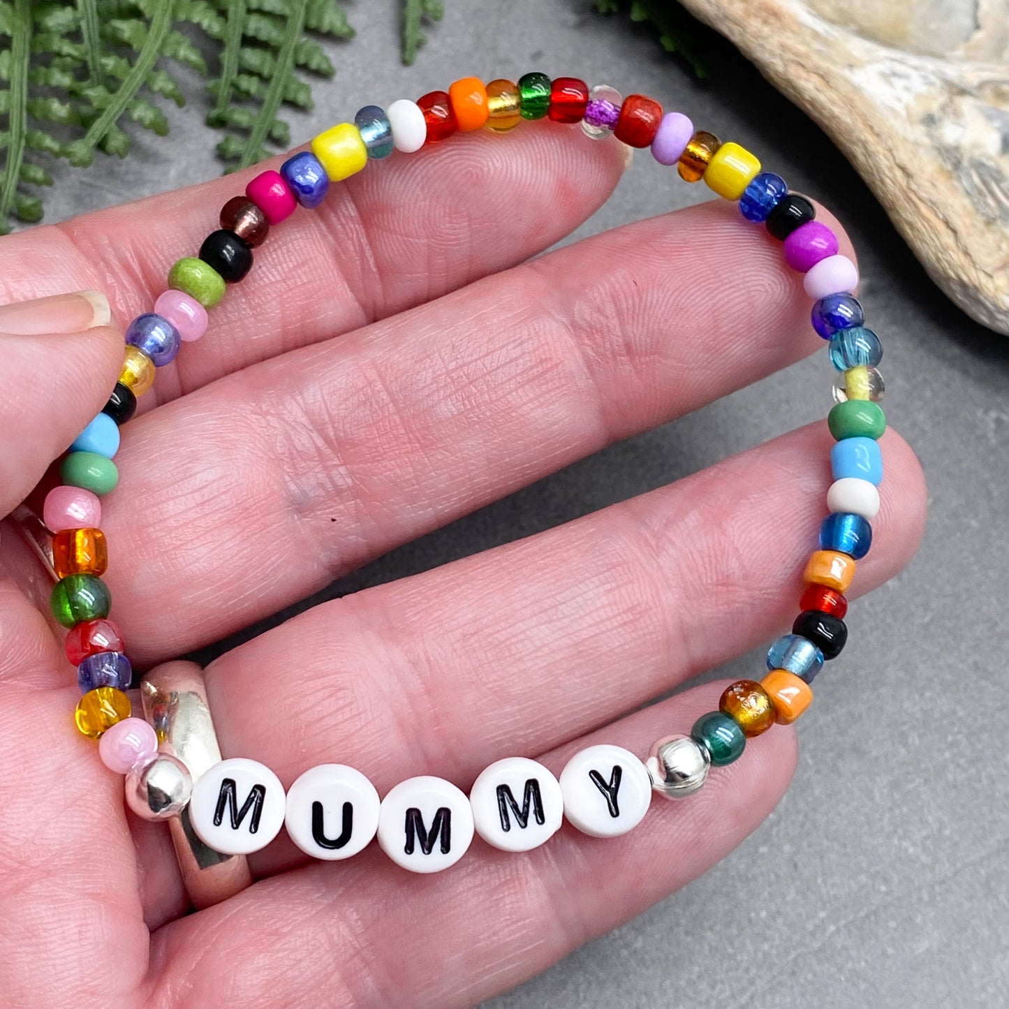 MUMMY Family & Love Bracelet - Glass Seed Beads