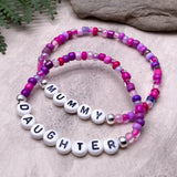 MUMMY and DAUGHTER Glass Seed Bead Bracelets