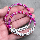 MUMMY and DAUGHTER Glass Seed Bead Bracelets