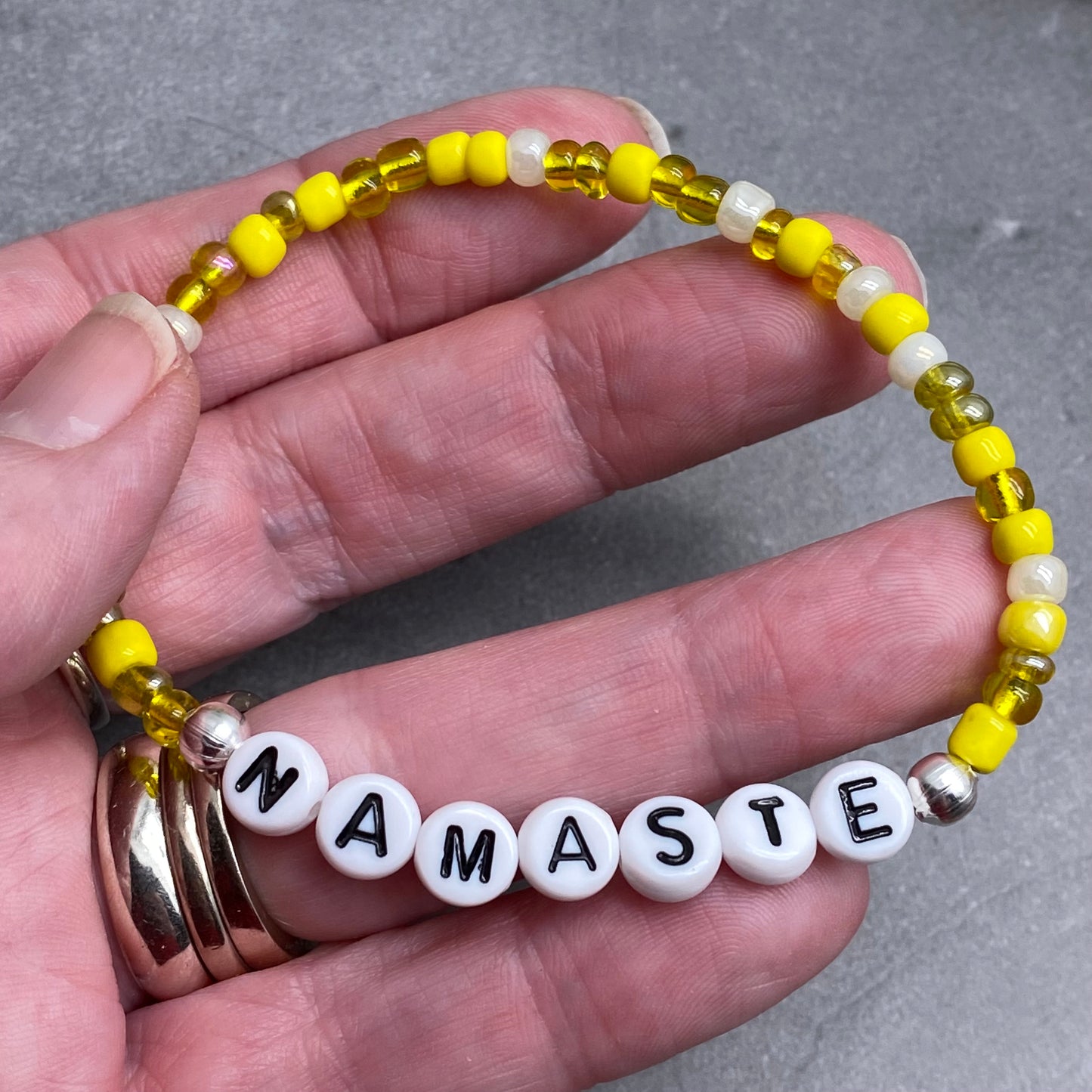 NAMASTE Inspirational Bracelet - Glass Seed Beads