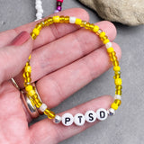 PTSD Glass Seed Bead Bracelet