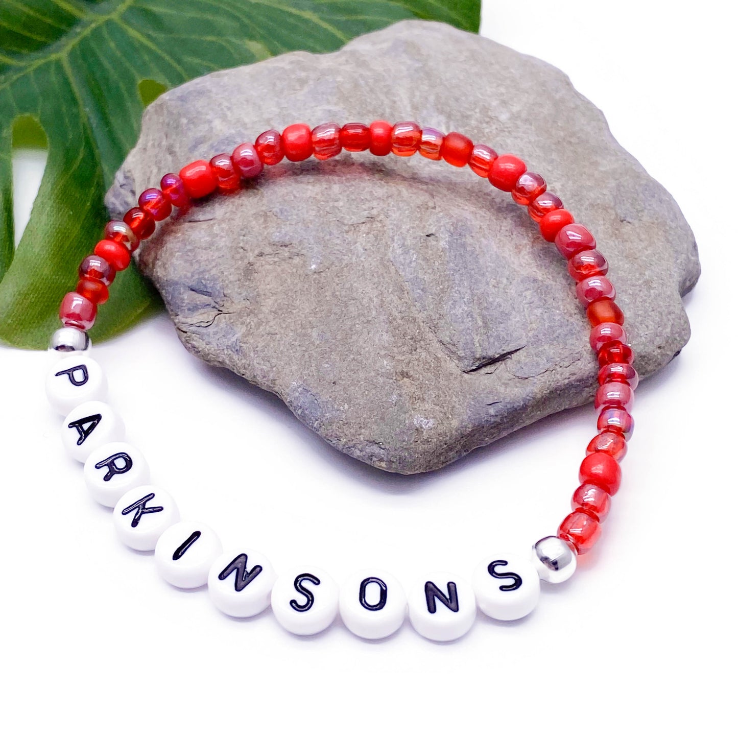 PARKINSONS Medical Alert Bracelet - Glass Seed Beads