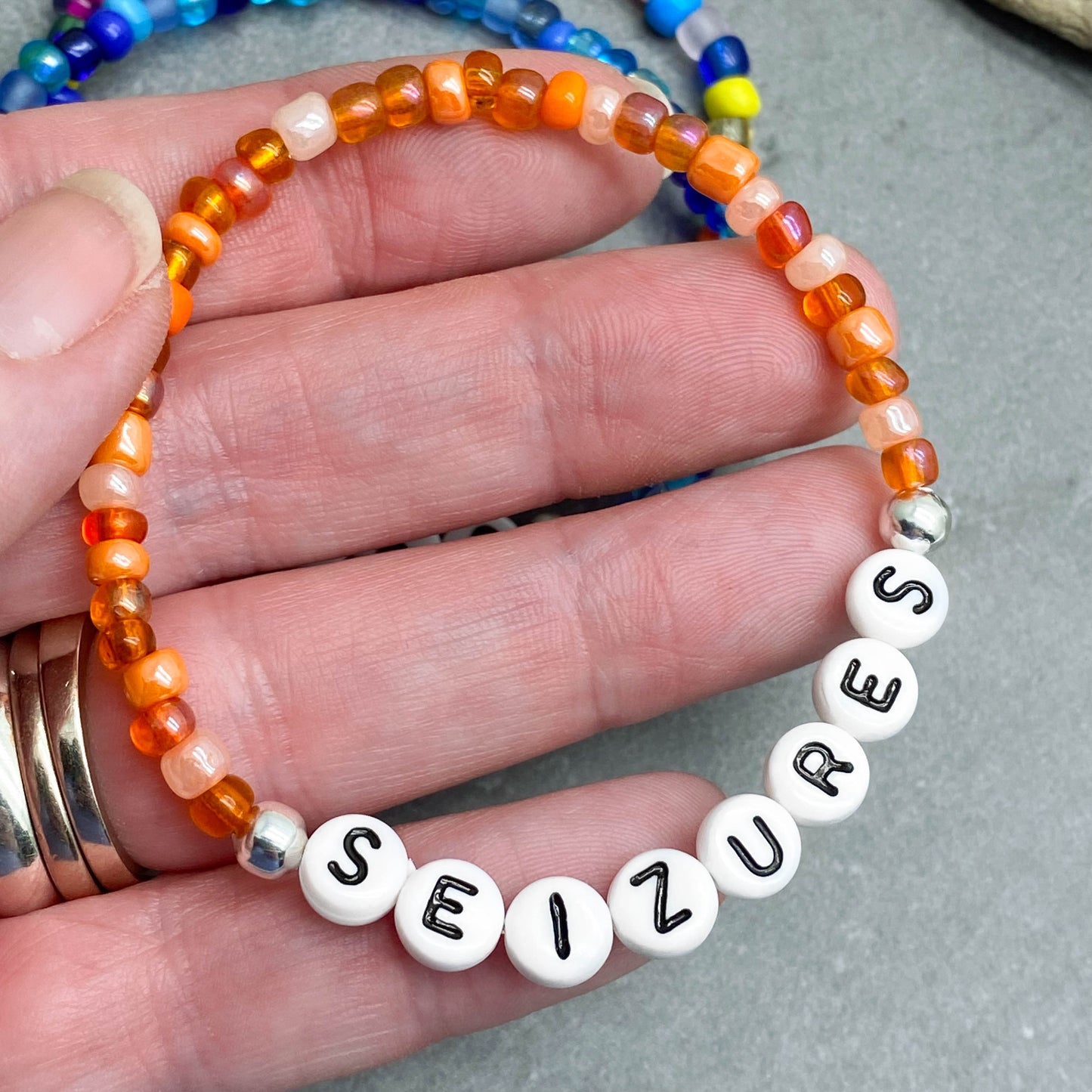SEIZURES Medical Alert Bracelet - Glass Seed Beads