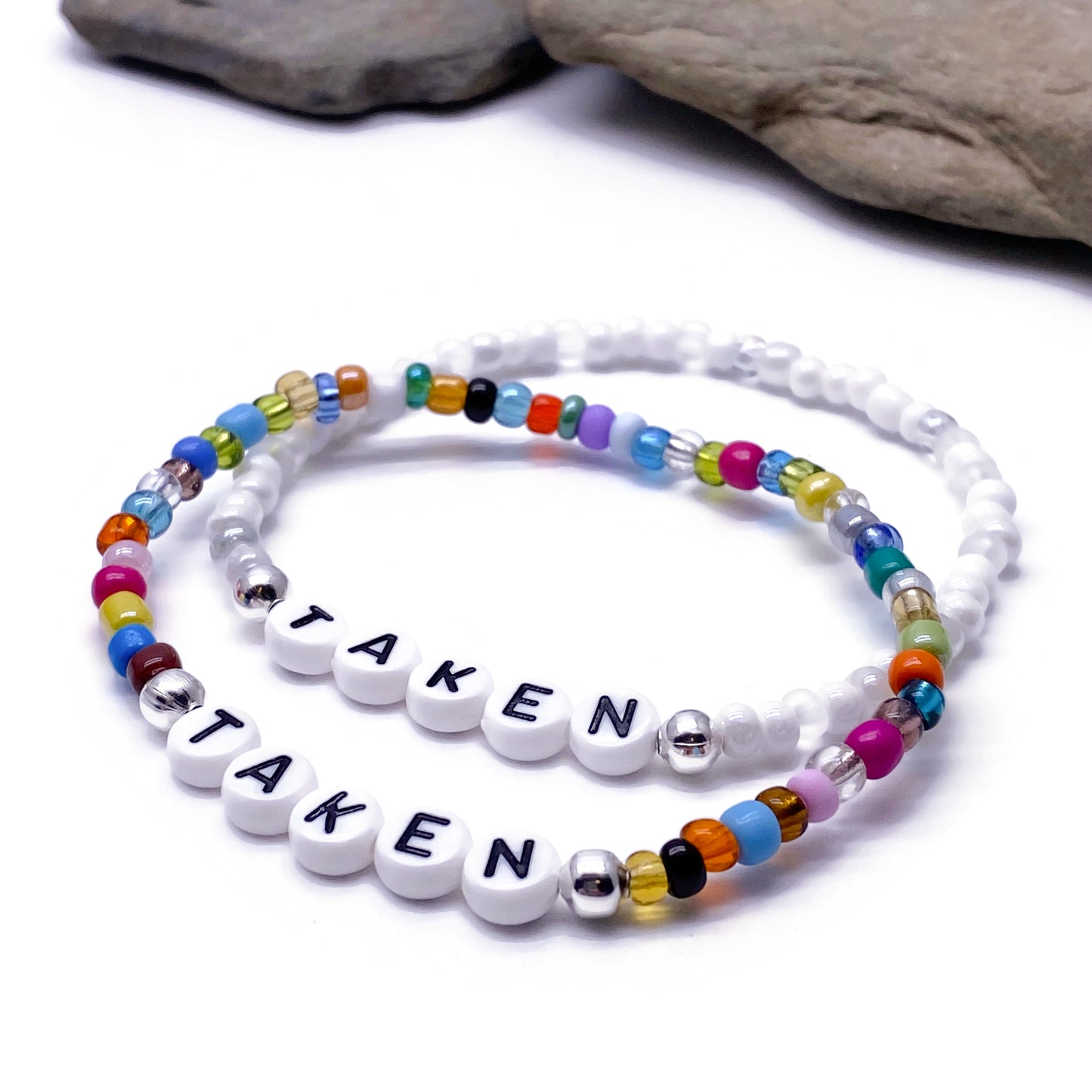 TAKEN Message Bracelet - Glass Seed Beads