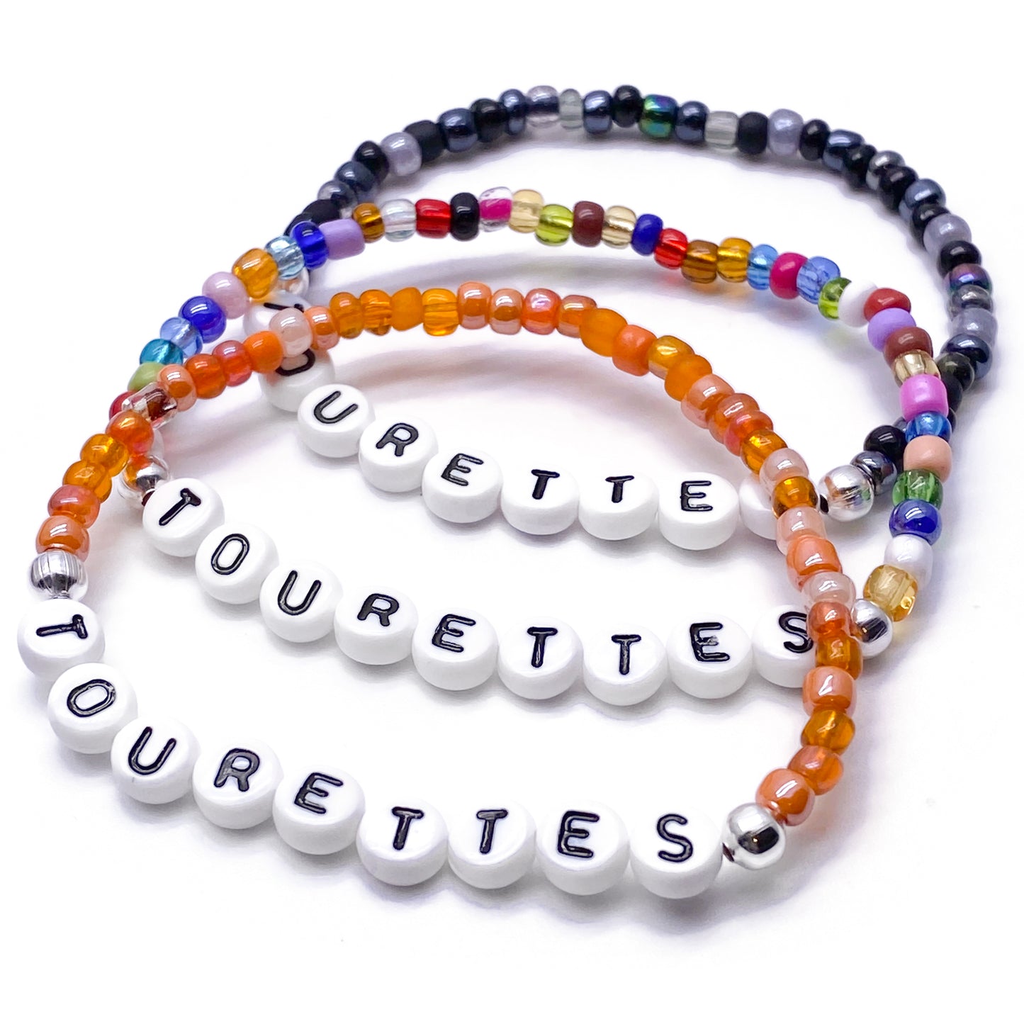 TOURETTES Medical Alert Bracelet - Glass Seed Beads