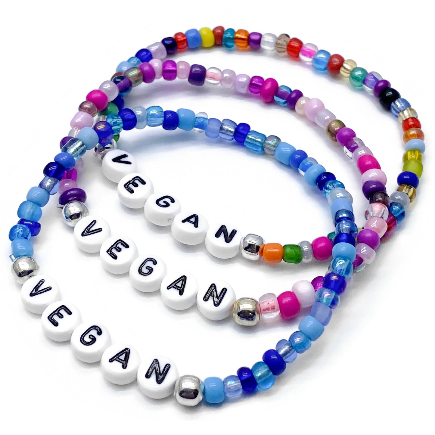 VEGAN Awareness Bracelet - Glass Seed Beads