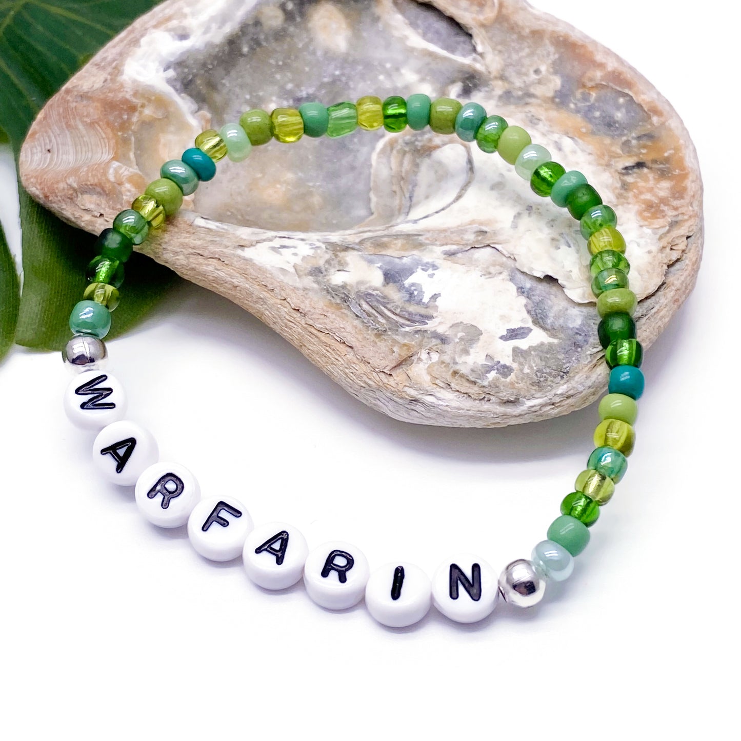 WARFARIN Medical Alert Bracelet - Glass Seed Beads