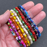 Snowflake Seed Bead Anklet - Colour Choice