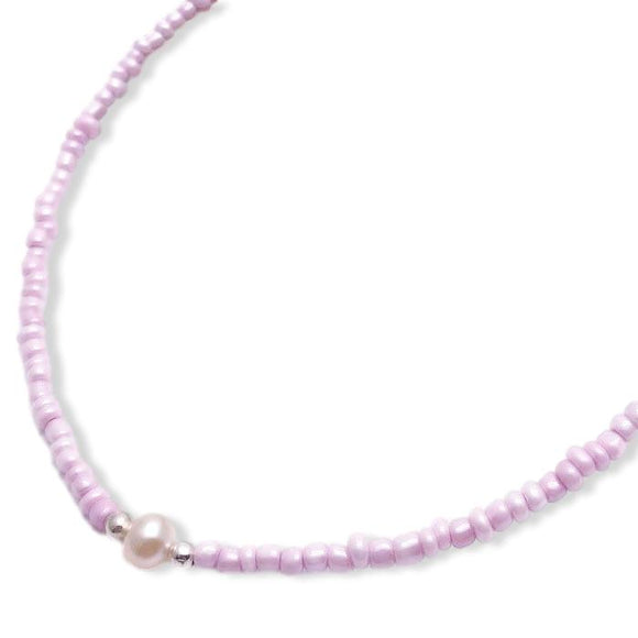 Shimmery Pink Freshwater Pearl Bead Choker