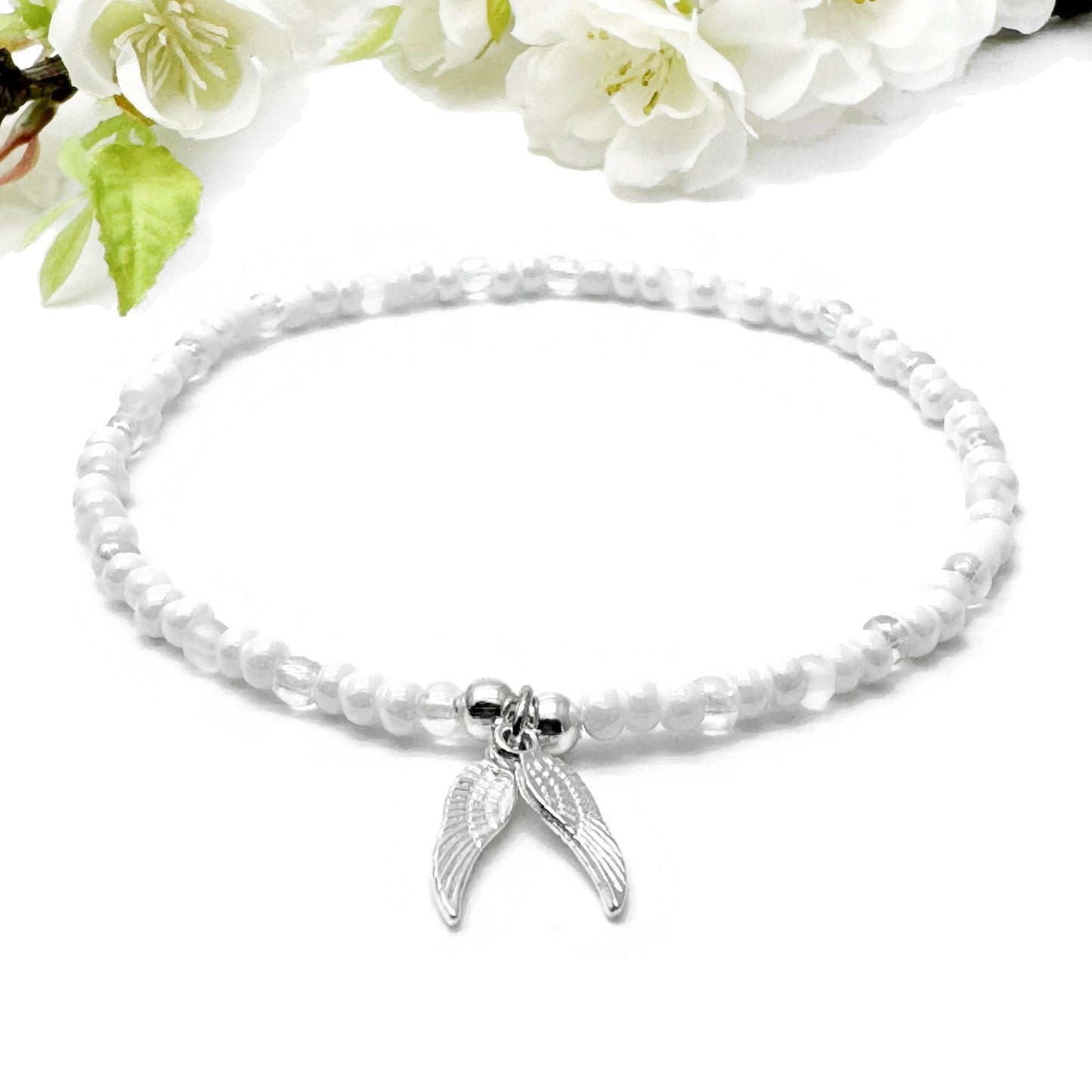 Angel Wings Seed Bead Anklet - Colour Choice