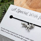 Fox Charm Hemp Wish Bracelet - Colour Choice