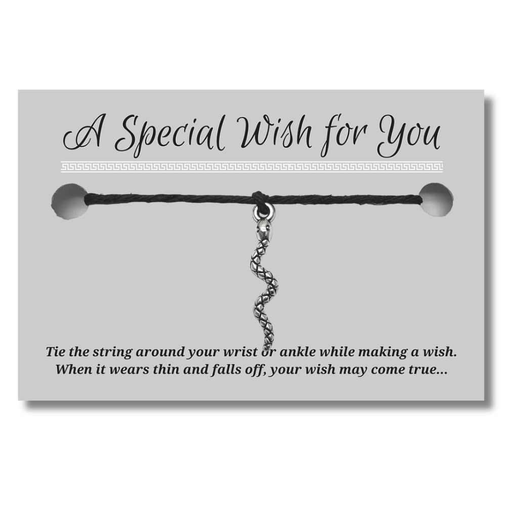 Snake Charm Hemp Wish Bracelet - Colour Choice