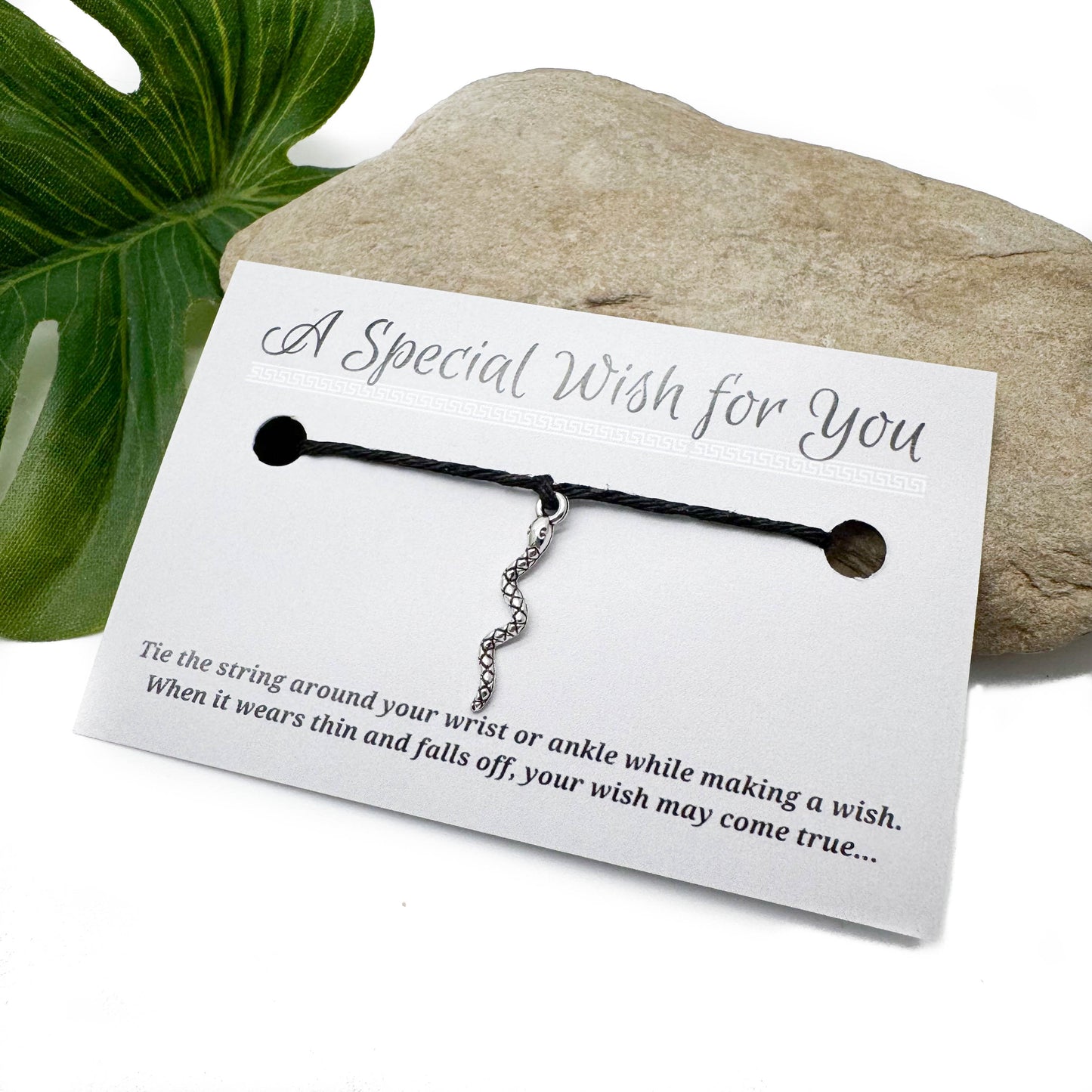 Snake Charm Hemp Wish Bracelet - Colour Choice